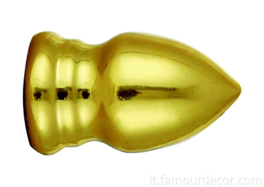 Stylish metallic coffee rod head curtain rod